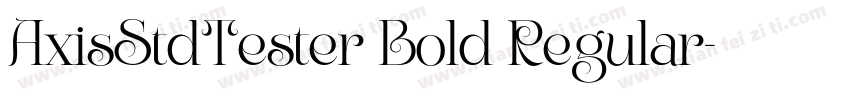 AxisStdTester Bold Regular字体转换
